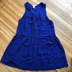 NWOT Sleeveless Lace Trim Peasant Top